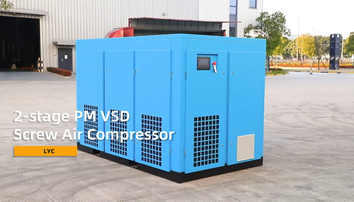 เครื่องอัดอากาศแบบสกรู PM VSD 2 ขั้นตอน